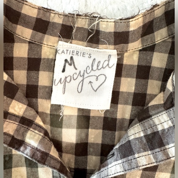 Katie Rie’s Upcycled Plaid Button Down Shirt, Baylor University- size M oversize - Picture 7 of 14